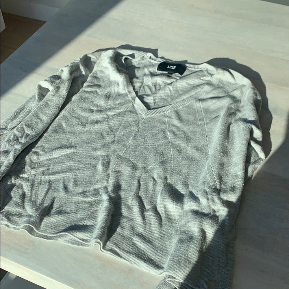 Grey v-neck